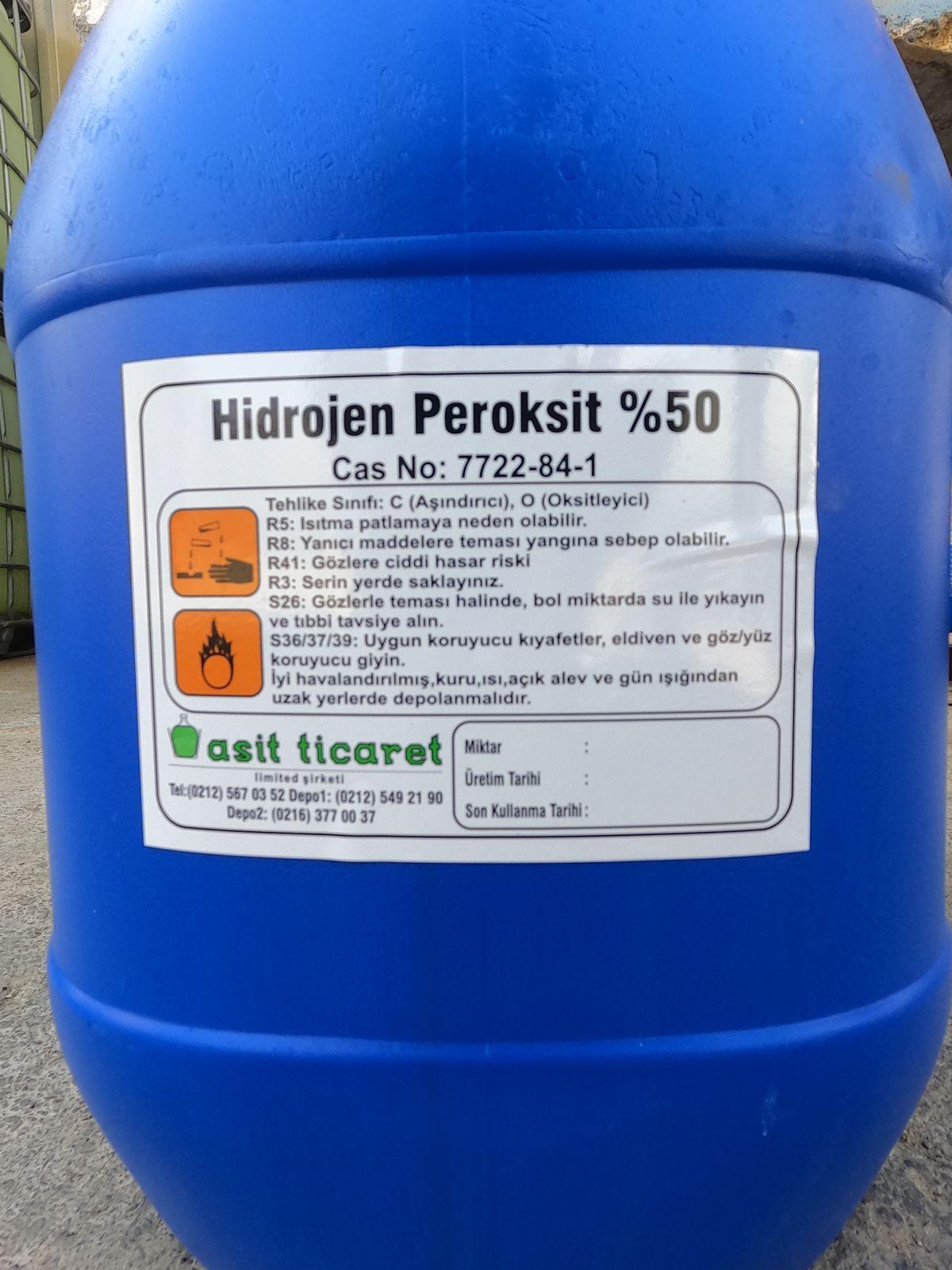 Hidrojen Peroksit %50 – 25 Kg.